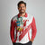 Custom Peru Football Long Sleeve Polo Shirt La Bicolor Coat Of Arms Style