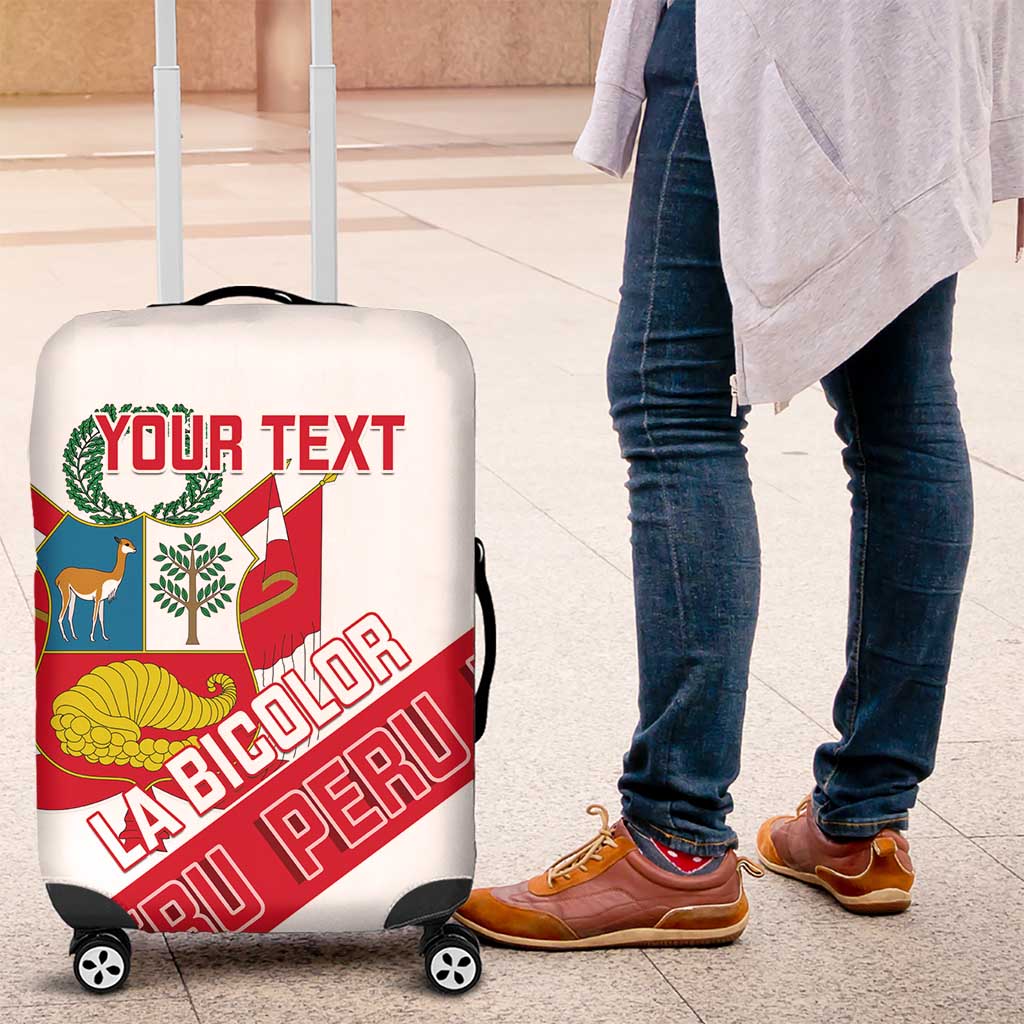 Custom Peru Football Luggage Cover La Bicolor Coat Of Arms Style