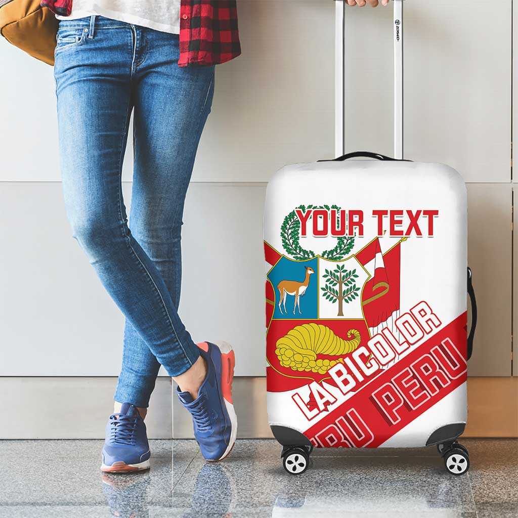 Custom Peru Football Luggage Cover La Bicolor Coat Of Arms Style