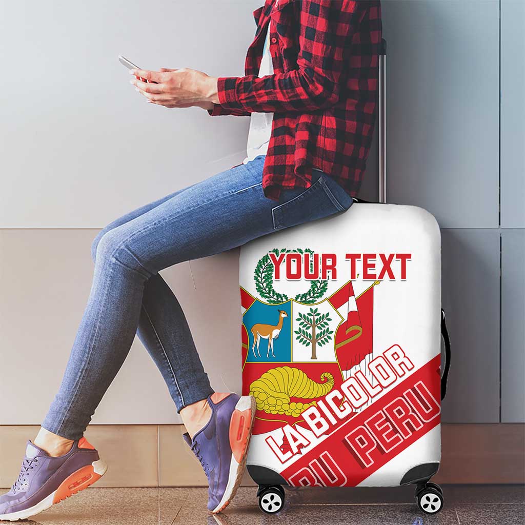 Custom Peru Football Luggage Cover La Bicolor Coat Of Arms Style
