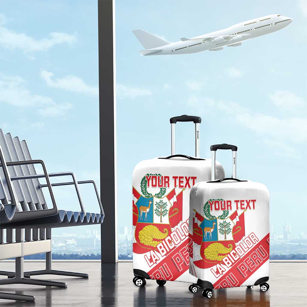Custom Peru Football Luggage Cover La Bicolor Coat Of Arms Style