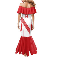 Custom Peru Football Mermaid Dress La Bicolor Coat Of Arms Style