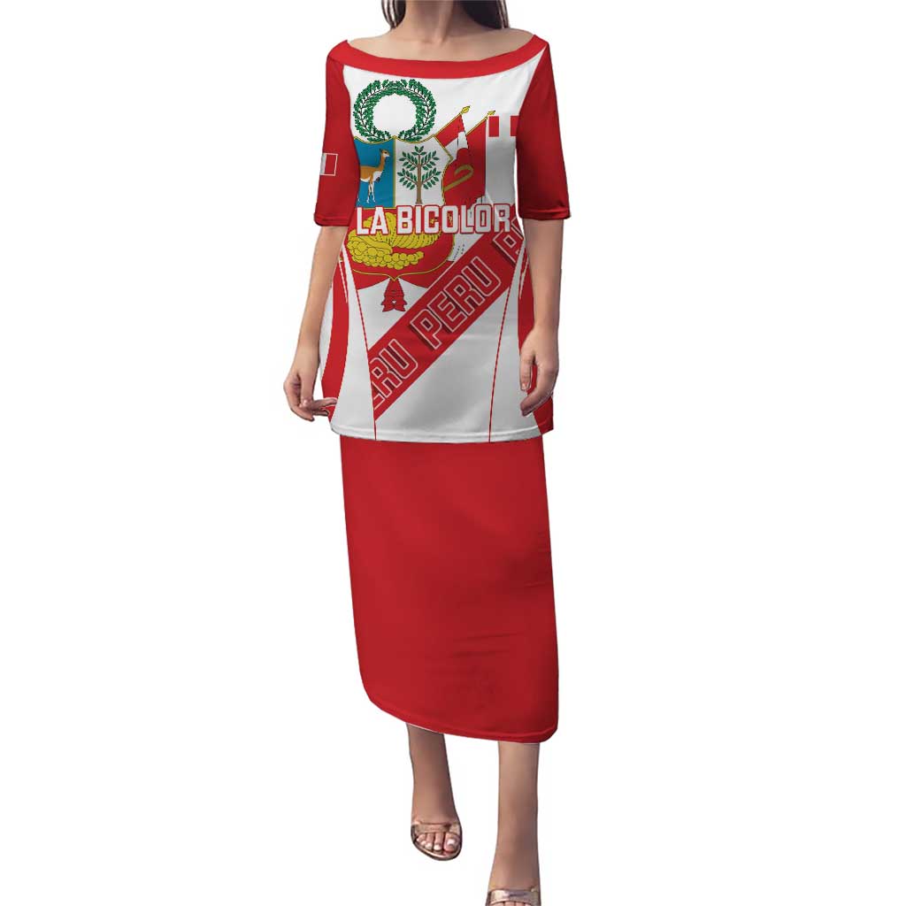 Custom Peru Football Puletasi La Bicolor Coat Of Arms Style