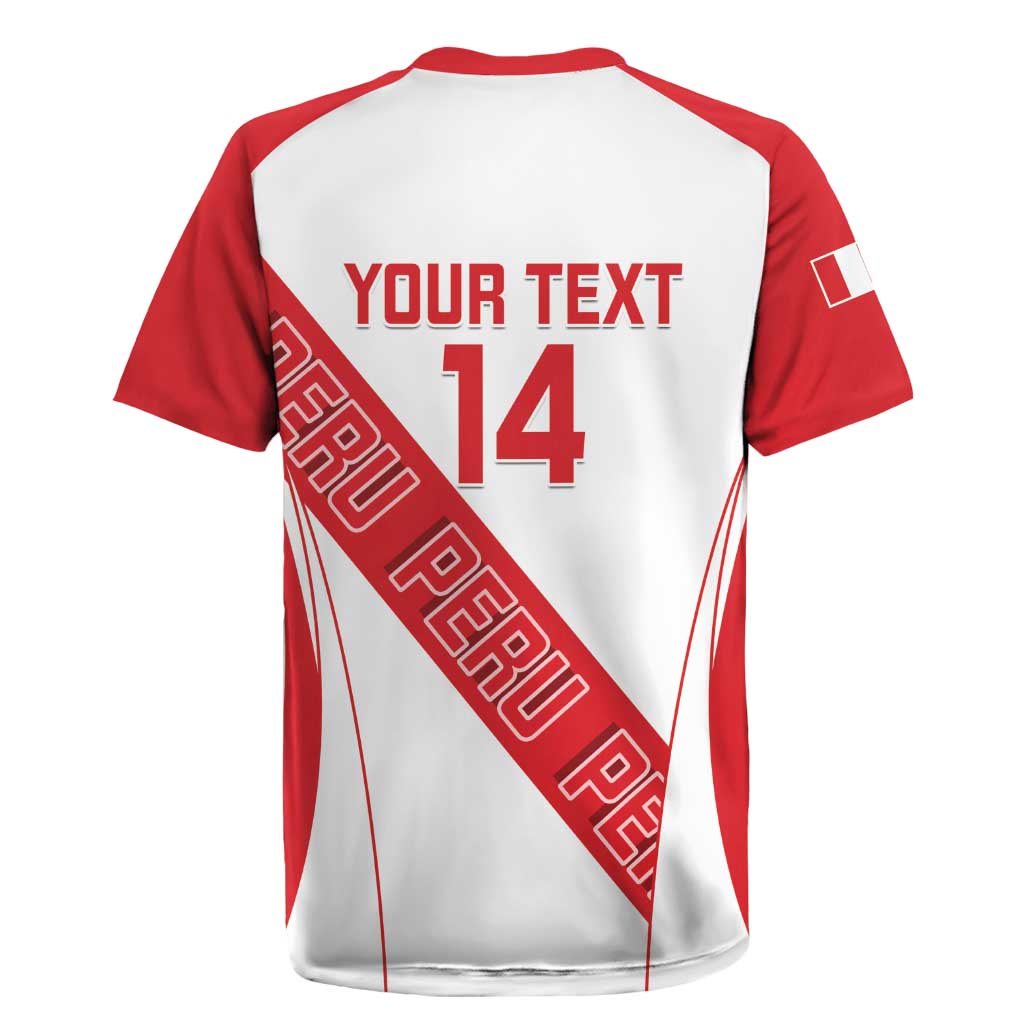 Custom Peru Football Rugby Jersey La Bicolor Coat Of Arms Style