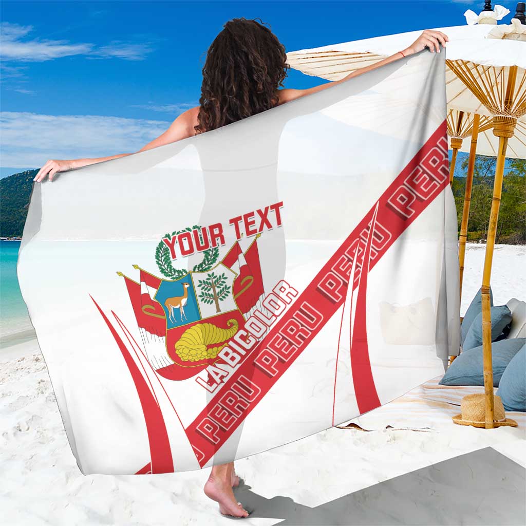 Custom Peru Football Sarong La Bicolor Coat Of Arms Style