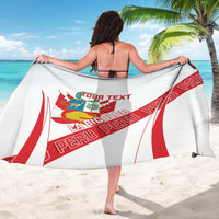 Custom Peru Football Sarong La Bicolor Coat Of Arms Style