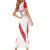 Custom Peru Football Short Sleeve Bodycon Dress La Bicolor Coat Of Arms Style