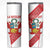 Custom Peru Football Skinny Tumbler La Bicolor Coat Of Arms Style