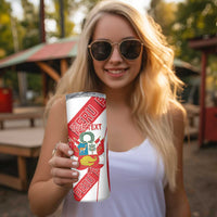 Custom Peru Football Skinny Tumbler La Bicolor Coat Of Arms Style