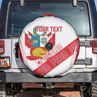 Custom Peru Football Spare Tire Cover La Bicolor Coat Of Arms Style