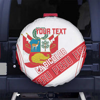 Custom Peru Football Spare Tire Cover La Bicolor Coat Of Arms Style