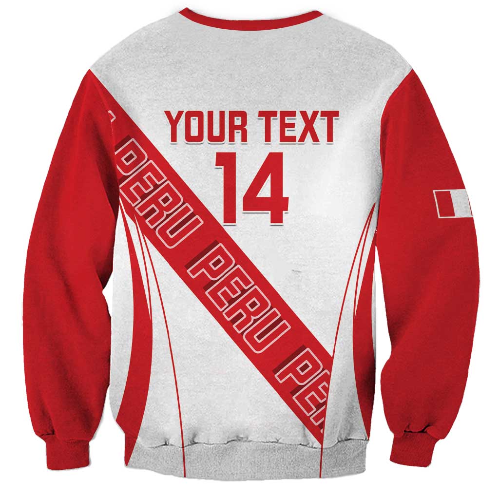 Custom Peru Football Sweatshirt La Bicolor Coat Of Arms Style