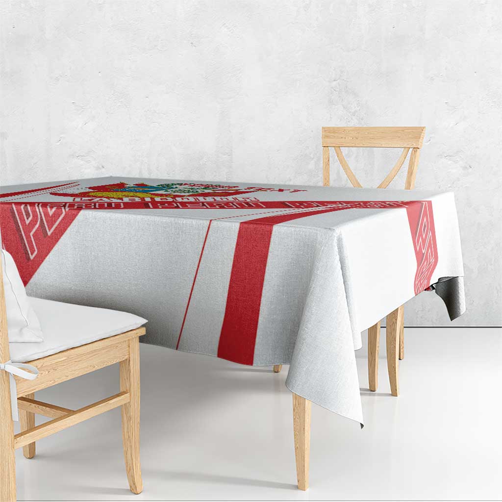 Custom Peru Football Tablecloth La Bicolor Coat Of Arms Style