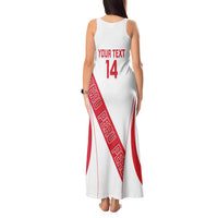 Custom Peru Football Tank Maxi Dress La Bicolor Coat Of Arms Style