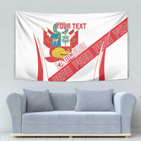 Custom Peru Football Tapestry La Bicolor Coat Of Arms Style