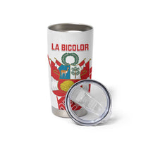 Custom Peru Football Tumbler Cup La Bicolor Coat Of Arms Style