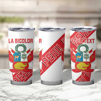 Custom Peru Football Tumbler Cup La Bicolor Coat Of Arms Style