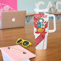 Custom Peru Football Tumbler With Handle La Bicolor Coat Of Arms Style