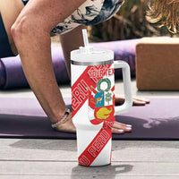 Custom Peru Football Tumbler With Handle La Bicolor Coat Of Arms Style