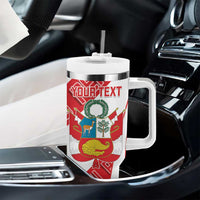 Custom Peru Football Tumbler With Handle La Bicolor Coat Of Arms Style