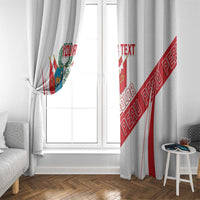 Custom Peru Football Window Curtain La Bicolor Coat Of Arms Style
