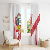 Custom Peru Football Window Curtain La Bicolor Coat Of Arms Style