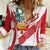 Custom Peru Football Women Casual Shirt La Bicolor Coat Of Arms Style