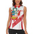 Custom Peru Football Women Sleeveless Polo Shirt La Bicolor Coat Of Arms Style