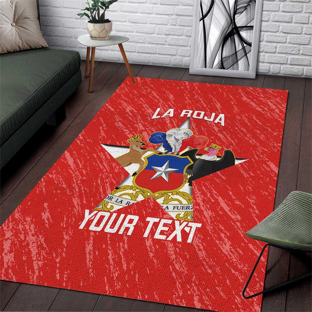 Custom Chile Football Area Rug Vamos La Roja