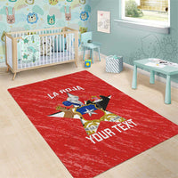 Custom Chile Football Area Rug Vamos La Roja