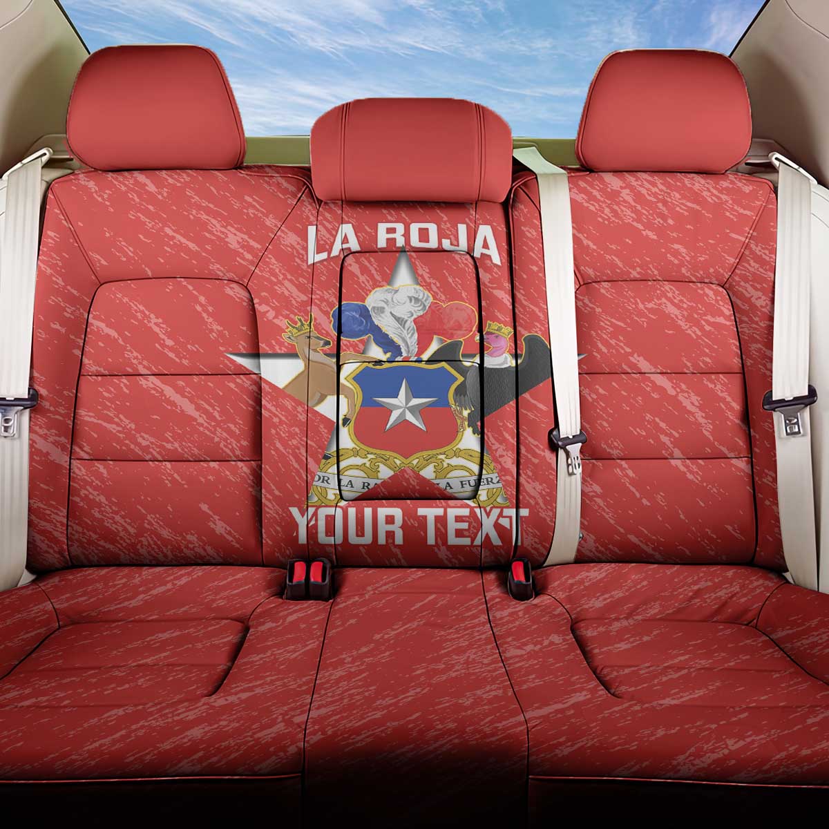 Custom Chile Football Back Car Seat Cover Vamos La Roja