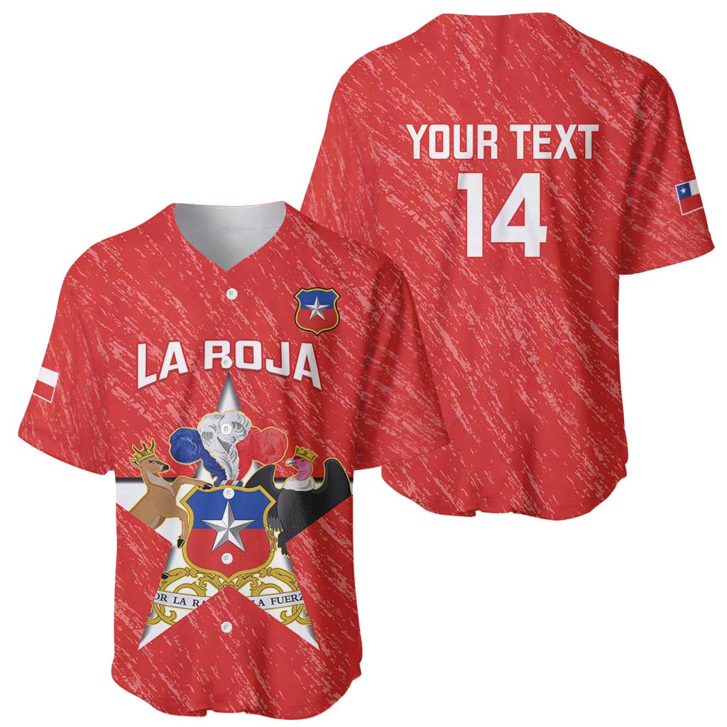 Custom Chile Football Baseball Jersey Vamos La Roja
