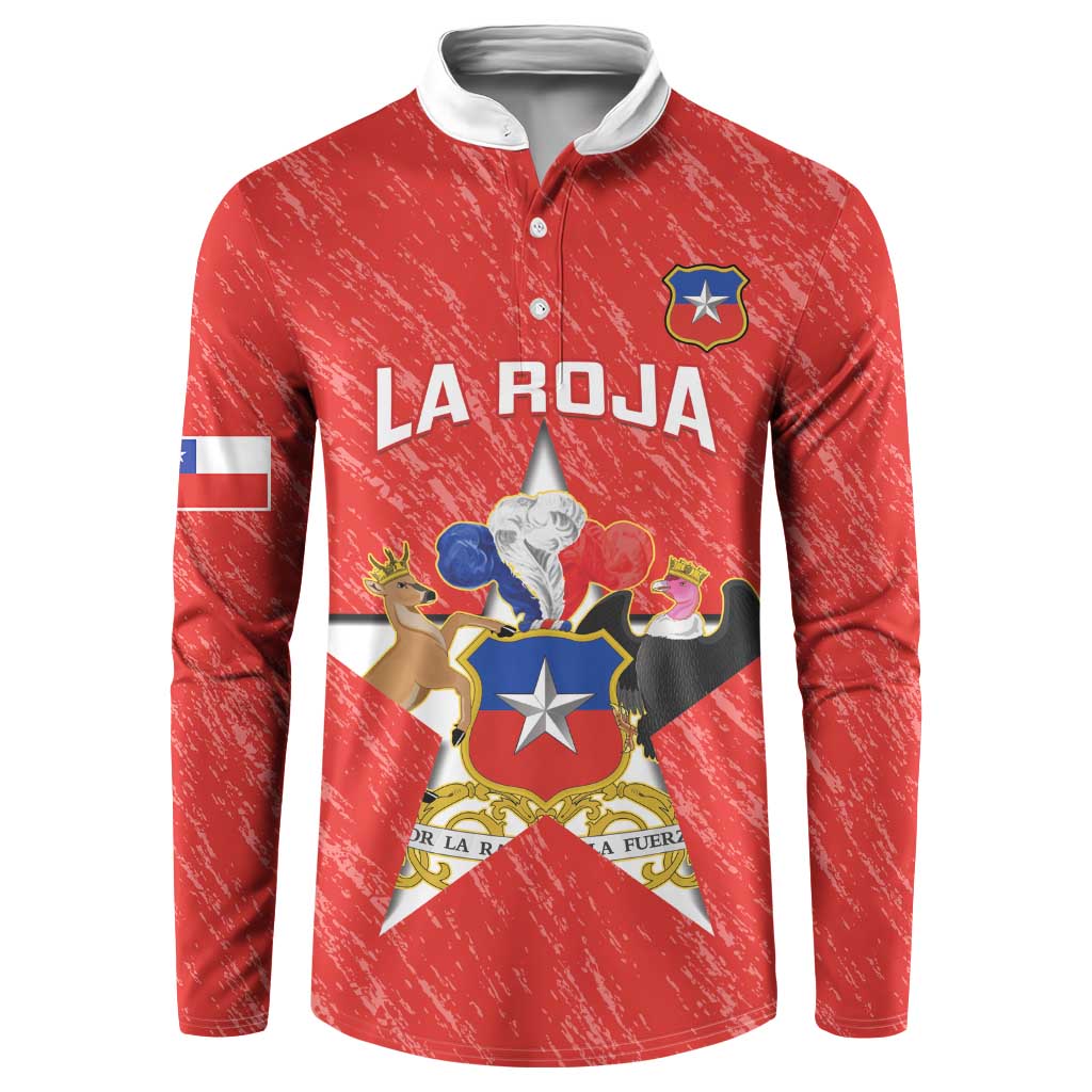 Custom Chile Football Button Sweatshirt Vamos La Roja