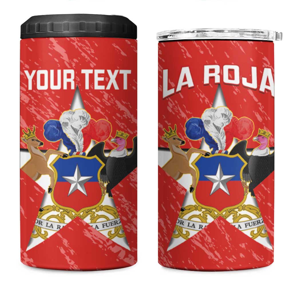 Custom Chile Football 4 in 1 Can Cooler Tumbler Vamos La Roja