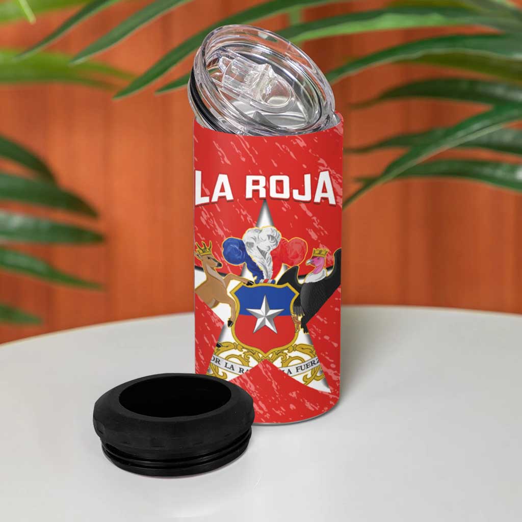 Custom Chile Football 4 in 1 Can Cooler Tumbler Vamos La Roja