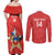 Custom Chile Football Couples Matching Off Shoulder Maxi Dress and Long Sleeve Button Shirt Vamos La Roja