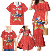 Custom Chile Football Family Matching Mermaid Dress and Hawaiian Shirt Vamos La Roja