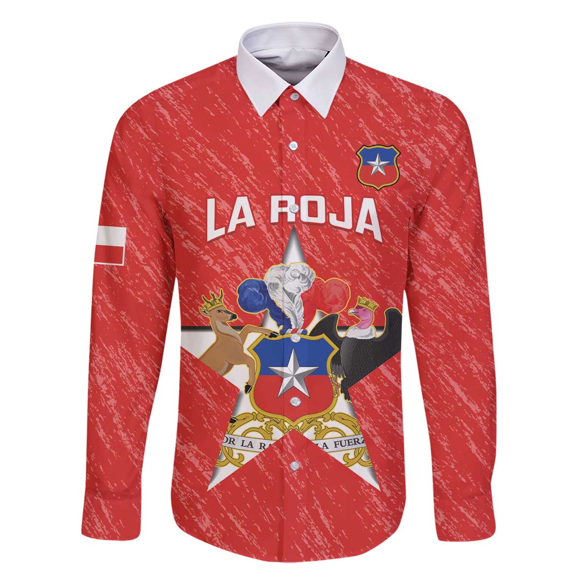 Custom Chile Football Family Matching Off The Shoulder Long Sleeve Dress and Hawaiian Shirt Vamos La Roja