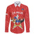 Custom Chile Football Family Matching Off Shoulder Short Dress and Hawaiian Shirt Vamos La Roja