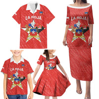 Custom Chile Football Family Matching Puletasi and Hawaiian Shirt Vamos La Roja