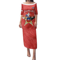 Custom Chile Football Family Matching Puletasi and Hawaiian Shirt Vamos La Roja