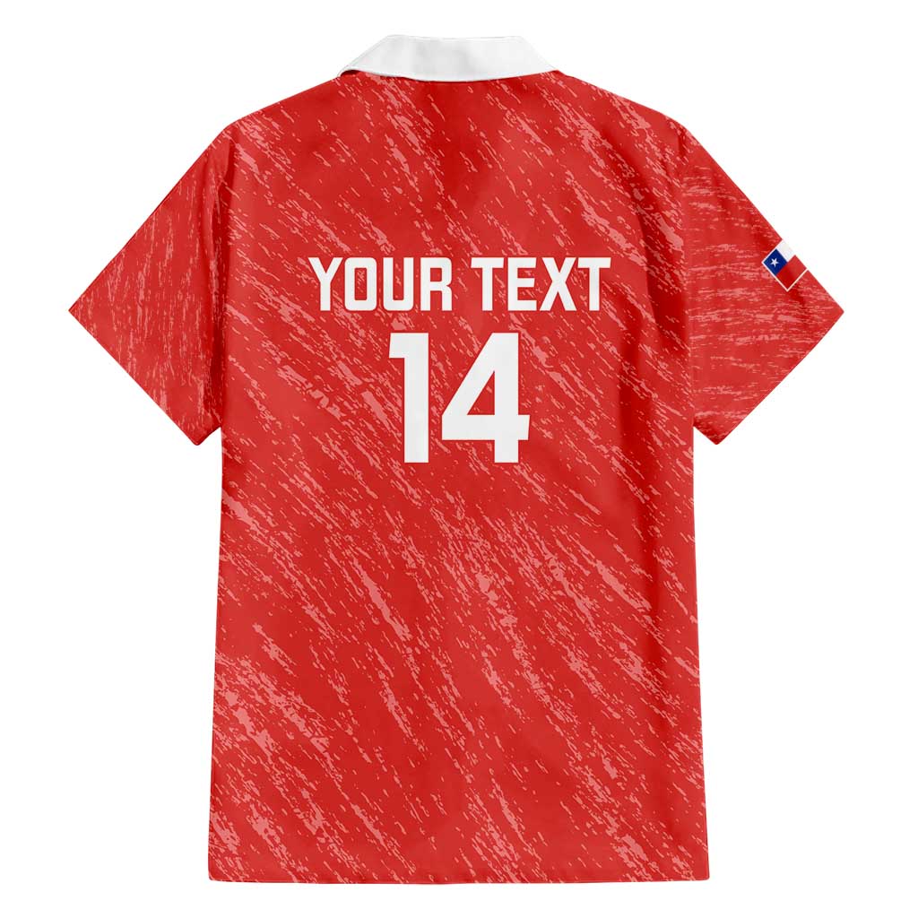 Custom Chile Football Family Matching Short Sleeve Bodycon Dress and Hawaiian Shirt Vamos La Roja