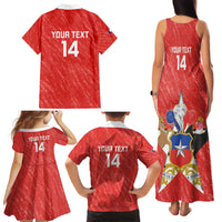 Custom Chile Football Family Matching Tank Maxi Dress and Hawaiian Shirt Vamos La Roja