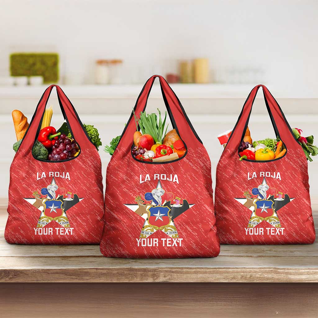 Custom Chile Football Grocery Bag Vamos La Roja