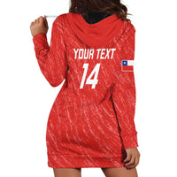 Custom Chile Football Hoodie Dress Vamos La Roja