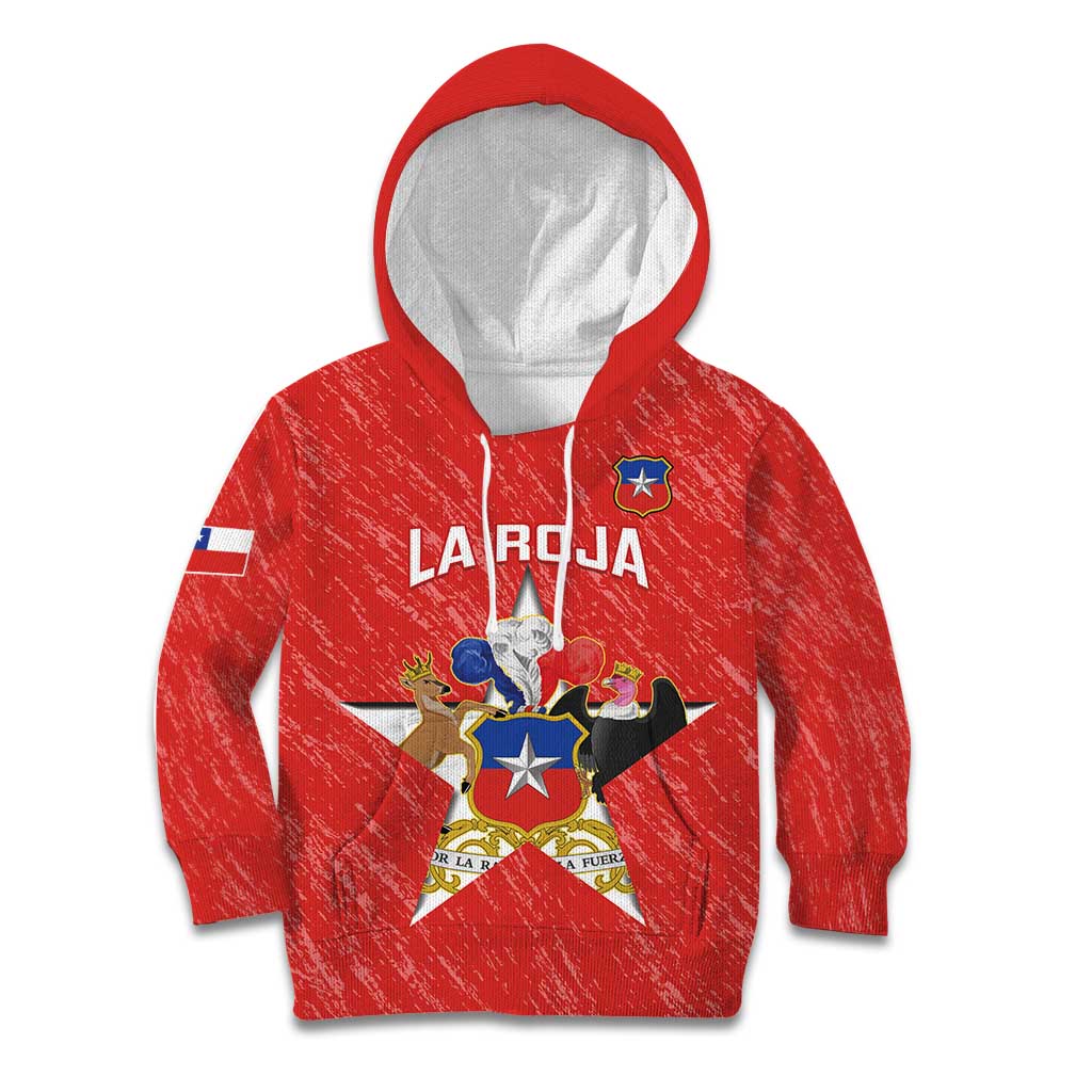 Custom Chile Football Kid Hoodie Vamos La Roja