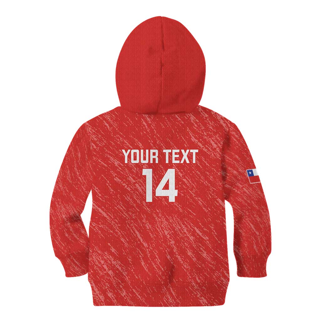 Custom Chile Football Kid Hoodie Vamos La Roja