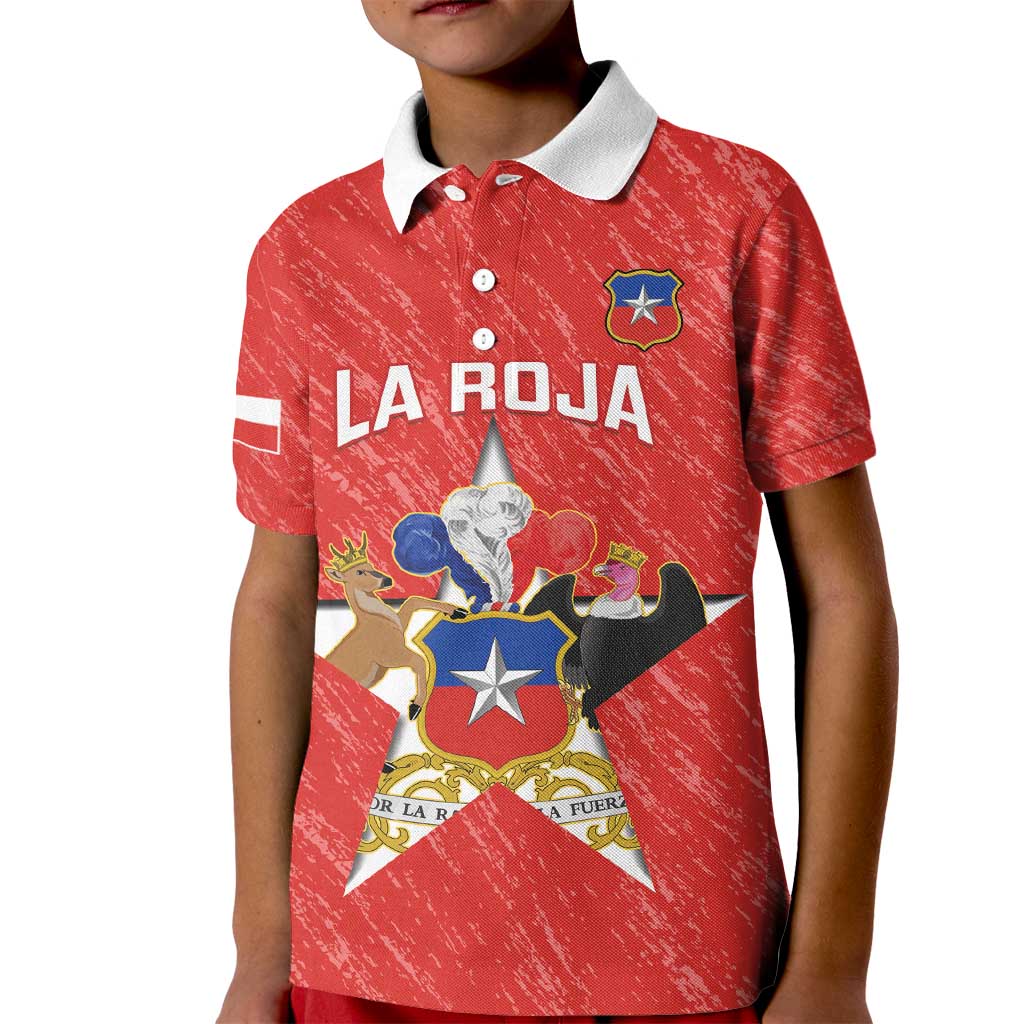 Custom Chile Football Kid Polo Shirt Vamos La Roja