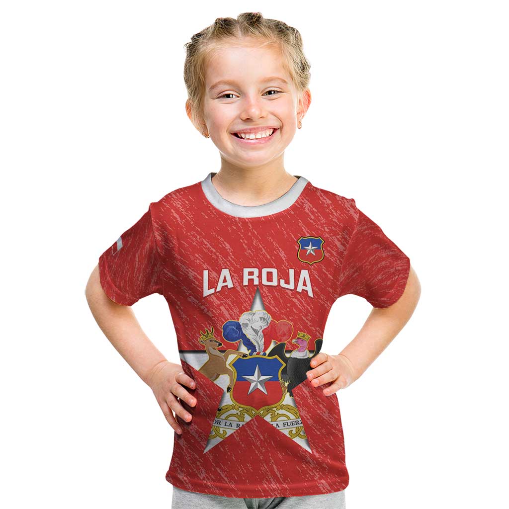 Custom Chile Football Kid T Shirt Vamos La Roja