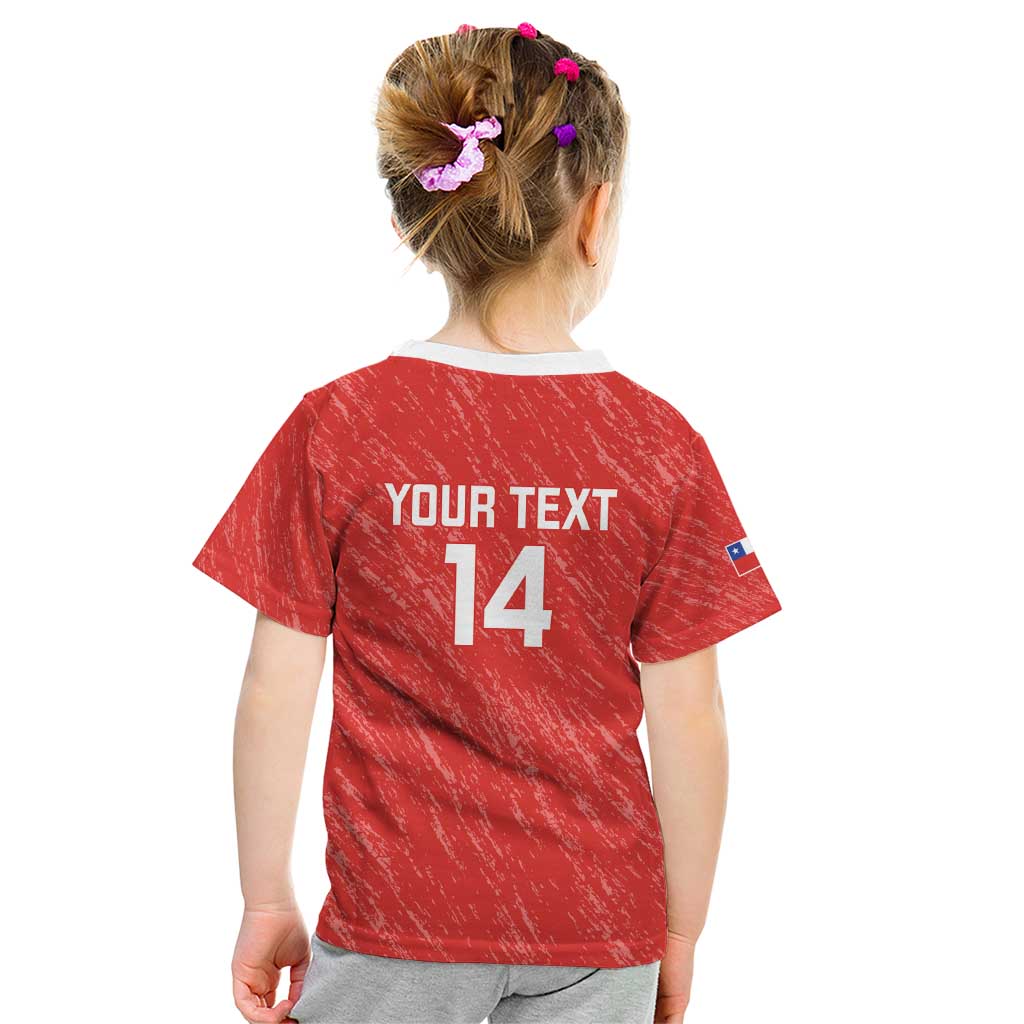 Custom Chile Football Kid T Shirt Vamos La Roja